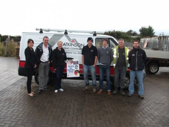 Sonia, Neil, Jody, Tom, Richard, Russell and Martyn taking part in Jeans for Genes 2012