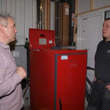 Extraflame manual feed pellet boiler