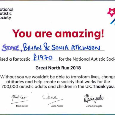 ATKINSON BUILDING CONTRACTORS CHARITY EVENT - GREAT NORTH RUN - 9th September 2018