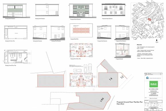 Day Cummins' plans for Banks Court, showing its' location in the busy town centre.